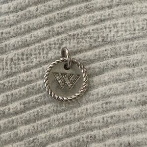 David Yurman Silver Rope Pendant Necklace